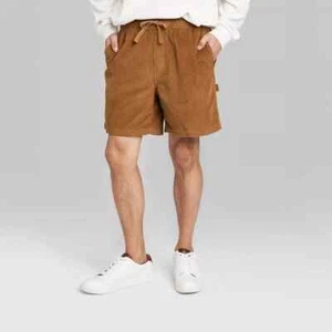 Original Use Men's Corduroy Shorts 6.5" Elastic Drawstring Brown XXL NEW - Picture 1 of 2