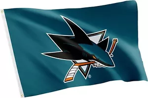 San Jose Sharks Flag NHL 100% Polyester Indoor Outdoor 3x5 feet National Hockey - Picture 1 of 5