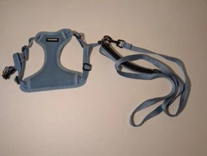 Voyager Adjustable Dog Harness & Leash Set - Blue Mesh, Small/Medium - Picture 1 of 2