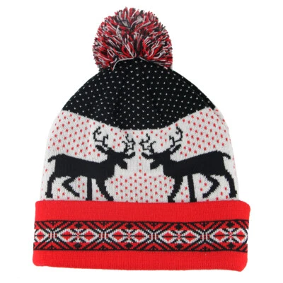 Nuevo Sombrero Senta Light Up con 10 Luces LED Coloridas Gorro Tejido Gorra para Navidad Foto 1 de 4