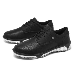  Men's Waterproof Golfer Shoes Non-Slip Comfortable Golfing Walking Ankle Shoes - Picture 1 of 28