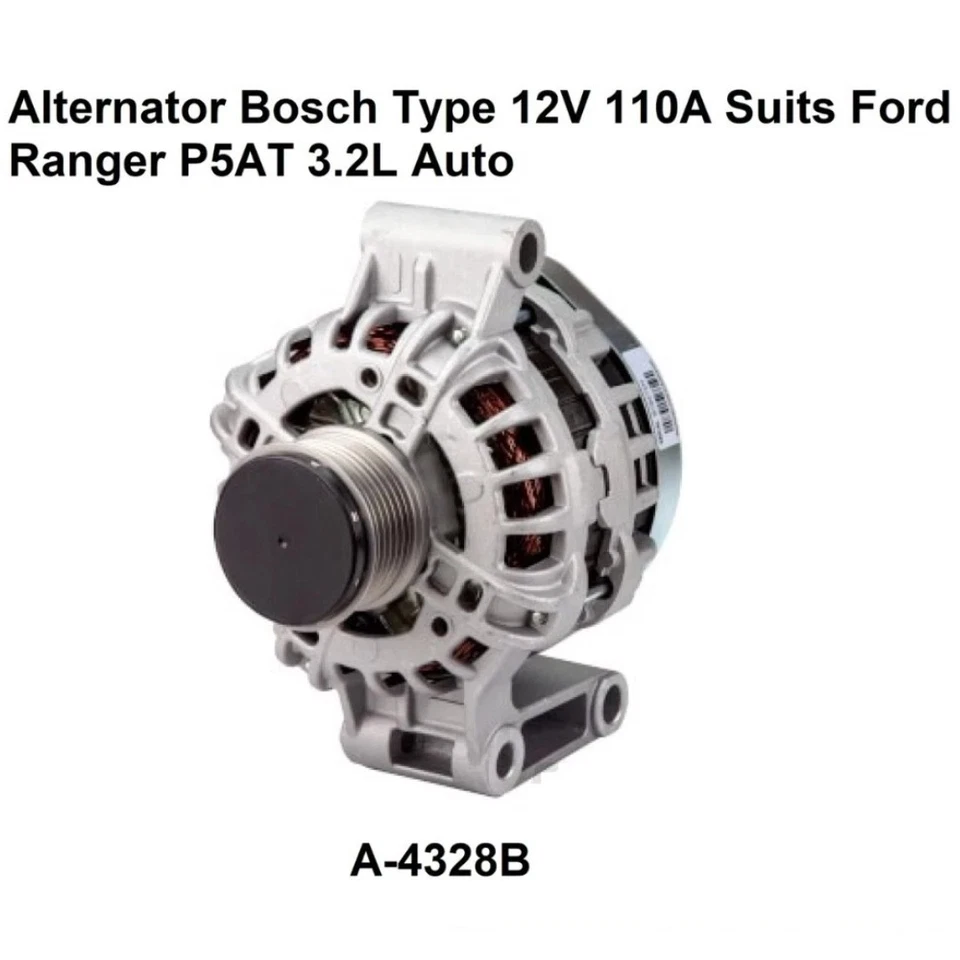 Alternator Bosch Type 12V 110A Suits Ford Ranger P5AT 3.2L Auto (A-4328B) - Image 1 of 1