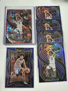 2024-25 Select Jaylen Wells RC Lot(6) Premier Level Red Ice #188 Blue Prizm + - Picture 1 of 13