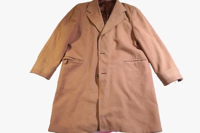 Abrigo camel de colección 100 % cachemir puro para hombre L telar/a medida modales de Nueva Inglaterra Foto 1 de 4