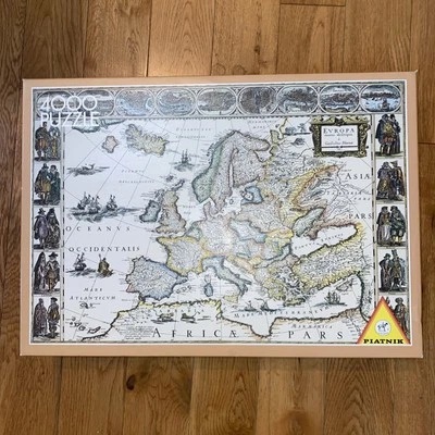 Vintage Piatnik Austria Puzzle 4000 Pc Historische Europakarte (1663) Nr 5440 - Image 1 of 4