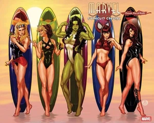 🔥 MARVEL SWIMSUIT SPECIAL #1 MARK BROOKS Wraparound Variant - Picture 1 of 1