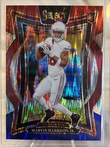 Fútbol americano Panini Select 2024 Marvin Harrison Jr rojo blanco azul shock concourse  - Imagen 1 de 3