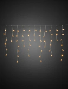 Konstsmide Eisregen Lichter Vorhang Kette Weihnachten 200 LED bernstein 24V IP44 - Bild 1 von 2