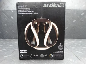 Artika Vivaldi 1-Light Matte Black Modern LED Mini Pendant Light Fixture - Picture 1 of 8
