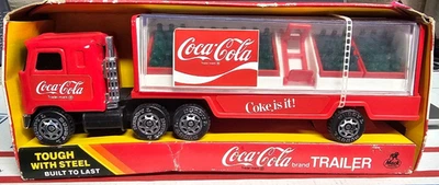 1985 BUDDY L Brute COCA-COLA Mack Truck & Trailer 591P w/ Box - Vintage - Image 1 of 4