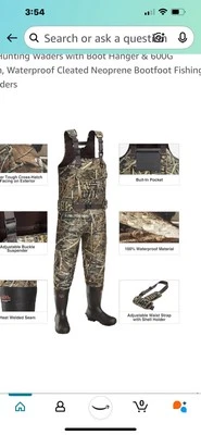 Tidwe Hunting Waders with Boot Hanger & 600G Insulation, Waterproof Size 7 men  - Image 1 of 4