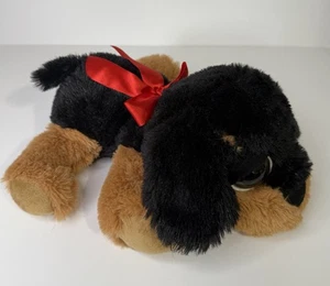 Dan Dee Big Eyes Plush Dog Collectors Choice 11" Black & Brown Pre-owned - Picture 1 of 13