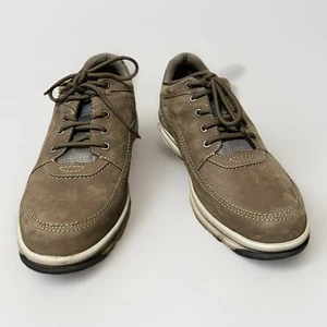 Rockport World Tour Brown Nubuck Comfort Walking Shoes Black Leather Mens Sz 12M - Picture 1 of 18