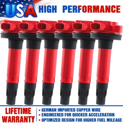 6 件装 DG520 点火线圈适用于福特 Edge 2007 - 2013 年林肯水星 3.5 3.7 UF553 — 第 1/4 张图片