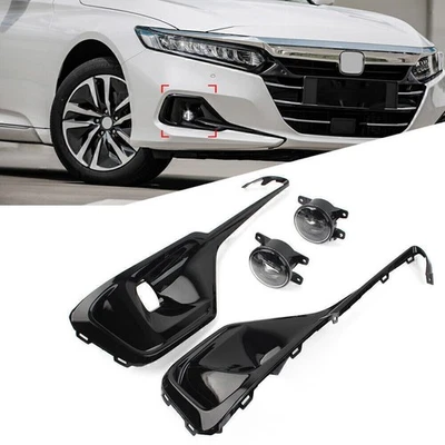 For Honda Accord 2021-2022 2x Front Fog Light Kit w/Switch+Wring+Bezel Covers - Image 1 of 4