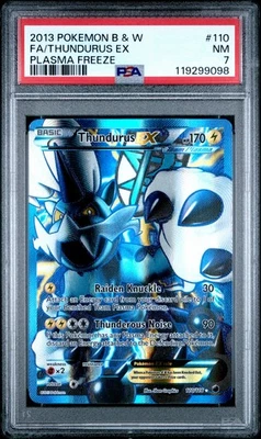 2013 POKEMON PLASMA FREEZE THUNDURUS EX #110 ULTRA RARE PSA 7 NM #119299098 - Image 1 of 2