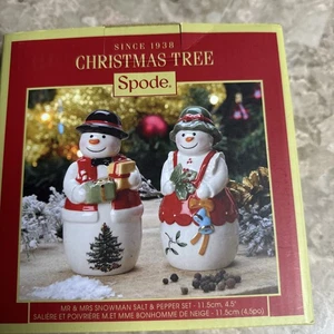 Spode Christmas Tree Mr. & Mrs. Snowman Salz & Pfeffer Set OVP CHTM-1103 - Bild 1 von 9