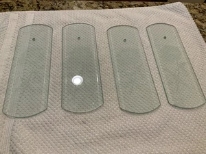 4 Glas Kronleuchter Ersatz Paneele Blume geätzt abgeschrägt abgerundet 3 Sets verfügbar - Bild 1 von 4
