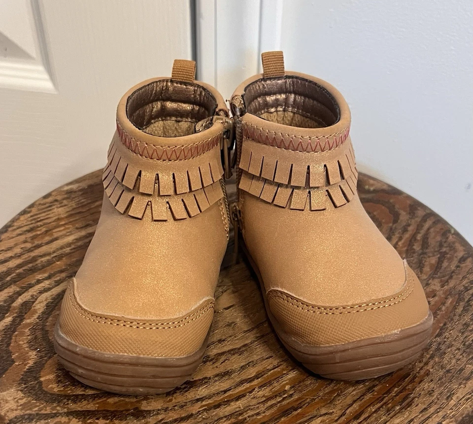 Stride Rite 360 Bianca ребенка ясельного возраста девочек ботинок с бахромой размер 5 М коричневый - Изображение 1 из 4