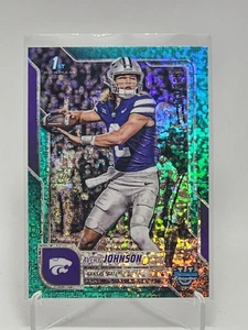 2025 Bowman Chrome University #42 Avery Johnson Aqua Mini Diamond Refractor / 325 - Bild 1 von 2