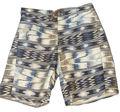 "Bañador Patagonia Board Shorts Beige Marrón Tribal Sin Forro 10"" Entrepierna Talla 32" Foto 1 de 4