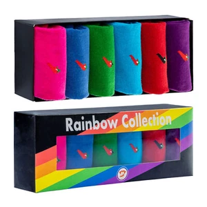 Socken Geschenkbox Rainbow 6 Paar Damen Herren Baumwolle Weichbund Chili Socks - Bild 1 von 7