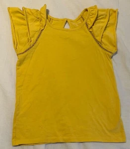 Janie and Jack Yellow Ruffle Top Girls Size 12 - Picture 1 of 2