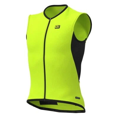 ALE Mens Cycling Gilet Vest - Thermal Clima R-EV1 - Windproof, Yellow, Size XS - Image 1 of 4
