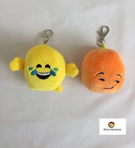 2 Designs in 1 Emoji Tears Of Laughing Plush Keyring Soft Plush Toy Bag Tag  - Picture 1 of 1