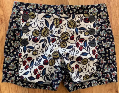 Женские матросские шорты Anthropologie Cartonnier с цветочным узором размер 6 - Изображение 1 из 4