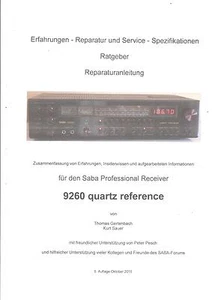 Saba ADVISOR REPAIR MANUAL Experiences Service for 9260 Quartz Reference - Picture 1 of 1