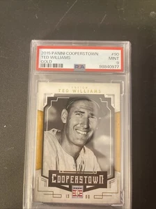 Ted Williams #90 Red Sox 2015 Panini Cooperstown Gold PSA 9 1/5 - Bild 1 von 4