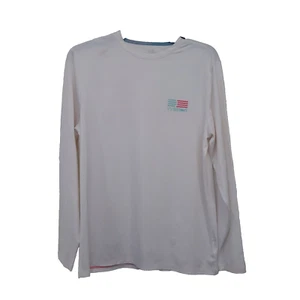 Vineyard Vines Boys White USA Catboats Long Sleeve Harbor Performance Tee XL 18 - Picture 1 of 6