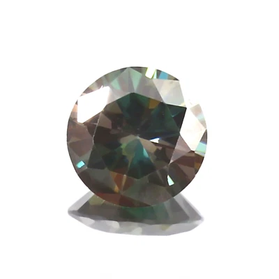 AAA Dark Green Moissanite Round Loose Gemstone Cut Synthetic Diamonds 2.75 Ct - Image 1 of 4
