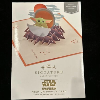 Papel de firma HALLMARK Wonder Star Wars Pop UP Mandalorian Celebrate Foto 1 de 3