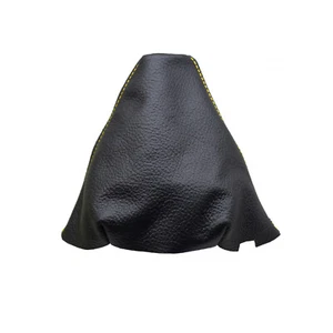 VW T6 TRANSPORTER (2016-2019) Cuffia Leva Cambio Vera Pelle - Cuciture Giallo - Bild 1 von 3