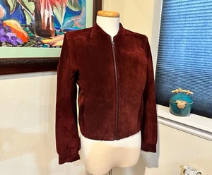 Vintage 70s Beged-Or Isreal Cognac Suede Bomber Jacket - XS/ S - Picture 1 of 8