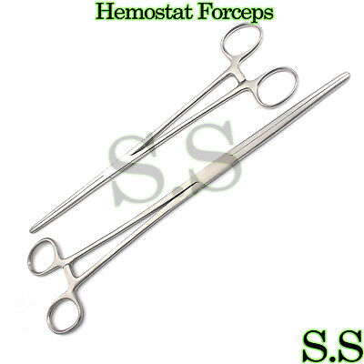 2pc Set 8  + 10  Straight Hemostat Forceps Locking Clamps Stainless Steel • 7.05$