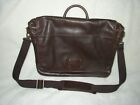 Vintage BOSCA Distressed BROWN Leather Messenger Bag w/ Detachable Strap