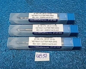GW  .158   2 FL  .25 LC 3.0 OL KEYWAY CUTTER PER DWG REV A01   3 PCS  - Picture 1 of 6