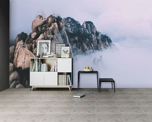 3D Mountain Rock KE065 Jesus Religion God Wallpaper Mural Self-adhesive US Bea - Picture 1 of 11