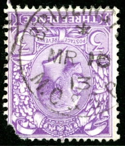 1913 GB Yorkshire KGV 3d with Bridlington MO & SB postmark - Picture 1 of 1