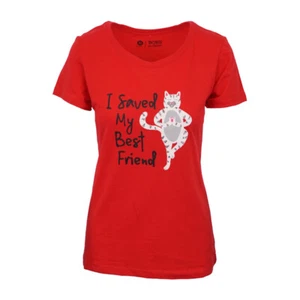 SKECHERS BOBS DAMEN-T-SHIRT I SAVE MY BEST FRIEND KATZE  - Bild 1 von 1
