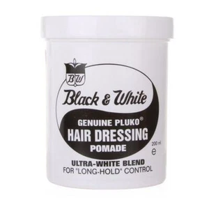 Black & White Hair Dressing Pomade fro Long Hold Control Ultra white Blend 200ml - Picture 1 of 4