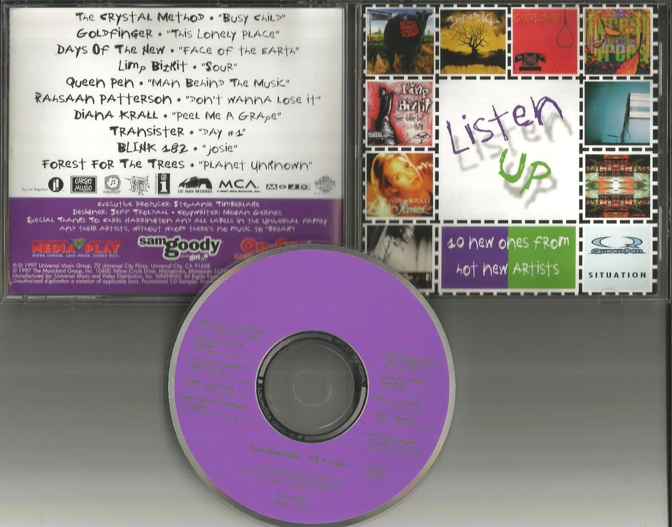 PROMO SAMPR CD BLINK 182 Limp Bizkit DIANA KRALL Crystal Method DAYS OF THE NEW  Foto 1 de 1