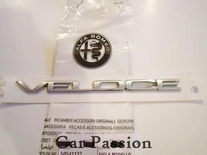 SCRITTA STEMMA VELOCE PER ALFA ROMEO GIULIA ORIGINALE LOGO SIGLA FREGIO - Picture 1 of 1