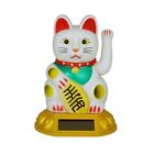 Glücks Katze Gold Solarbetrieben Chinesisches Glückssymbol Maneki Neko
