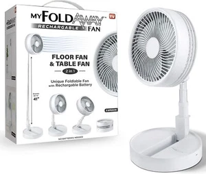 MY FOLDAWAY FAN - Rechargeable Ultra Lightweight Portable Compact Fan BRAND NEW - Picture 1 of 6