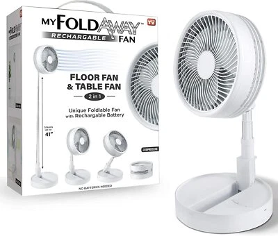 MY FOLDAWAY FAN - Rechargeable Ultra Lightweight Portable Compact Fan BRAND NEW - Image 1 of 4