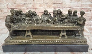 Last Supper a tribute to Leonardo da Vinci Bronze Decorative Statue Figurine Sal - Picture 1 of 10